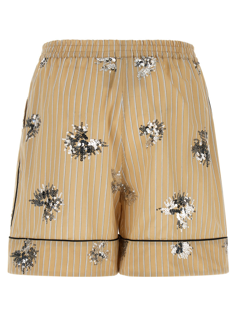 LE TWINS Short Bermuda en Coton Beige