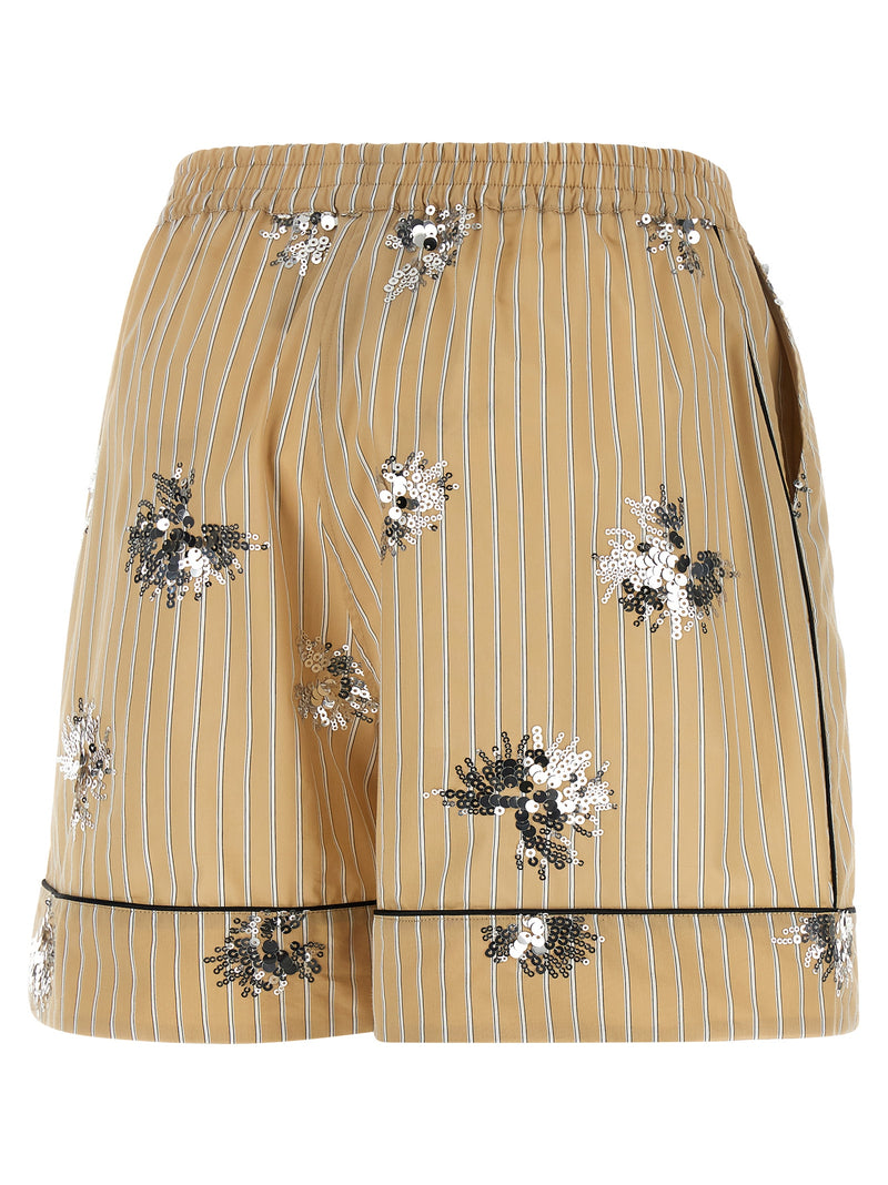LE TWINS Short Bermuda en Coton Beige