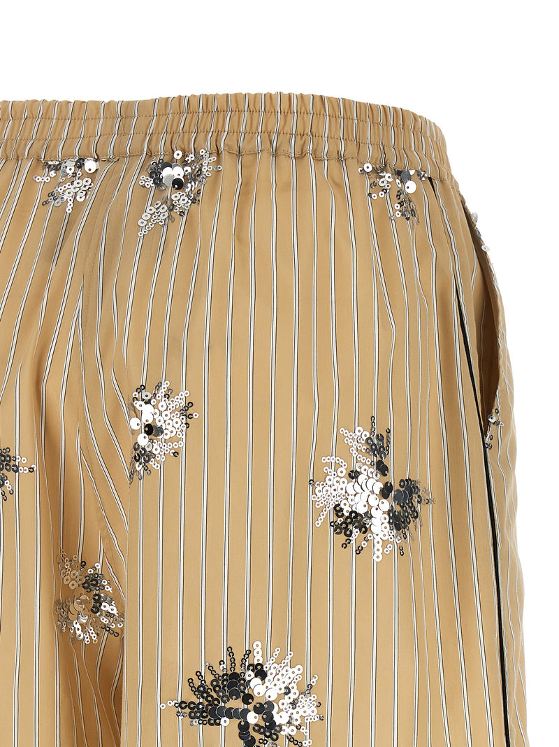LE TWINS Short Bermuda en Coton Beige