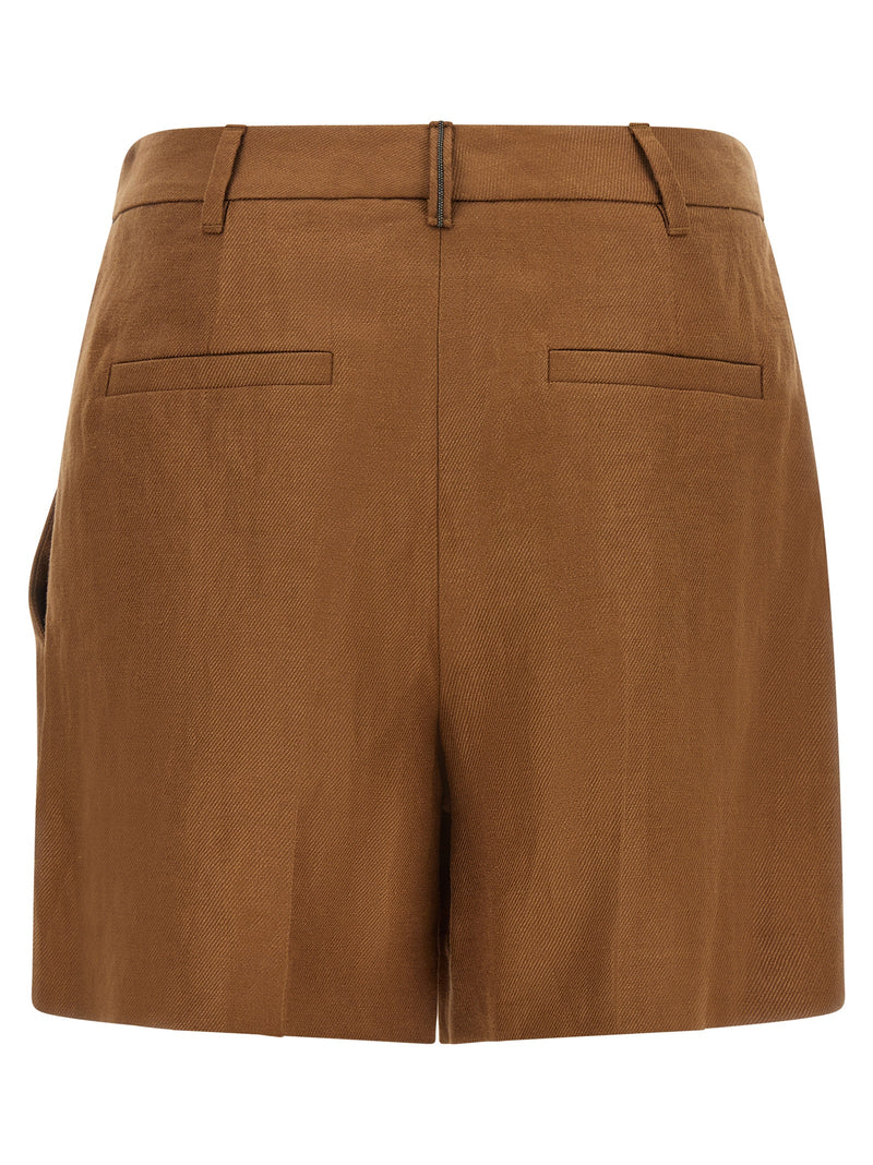 Shorts Bermudas Brunello Cucinelli en Lin Marron