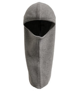 Dolce & Gabbana Homme Cagoule Bonnet Écharpe Tricot Côtelé Laine Grise Taille Unique