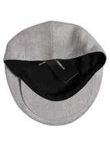 Casquette Plate Dolce & Gabbana Homme Gris Clair Cachemire