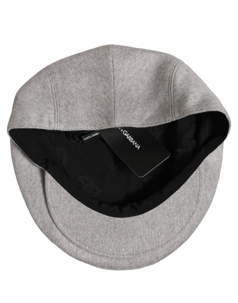 Casquette Plate Dolce & Gabbana Homme Gris Clair Cachemire