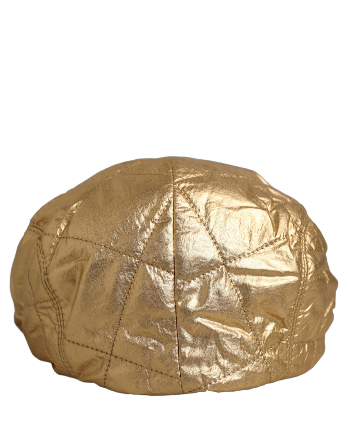 Casquette Newsboy matelassée large dorée Dolce & Gabbana pour homme