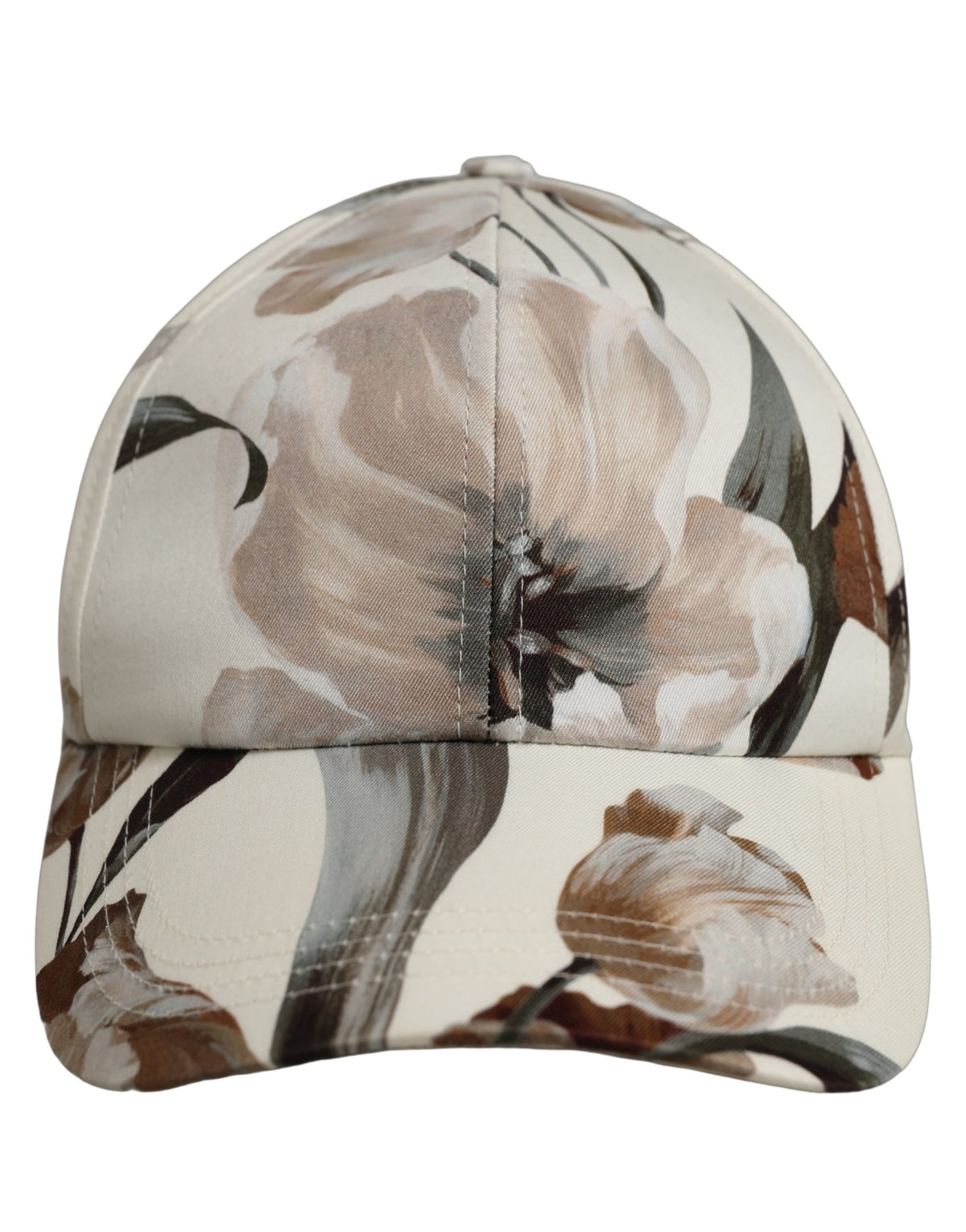 Casquette de baseball en coton beige à fleurs Dolce & Gabbana pour homme
