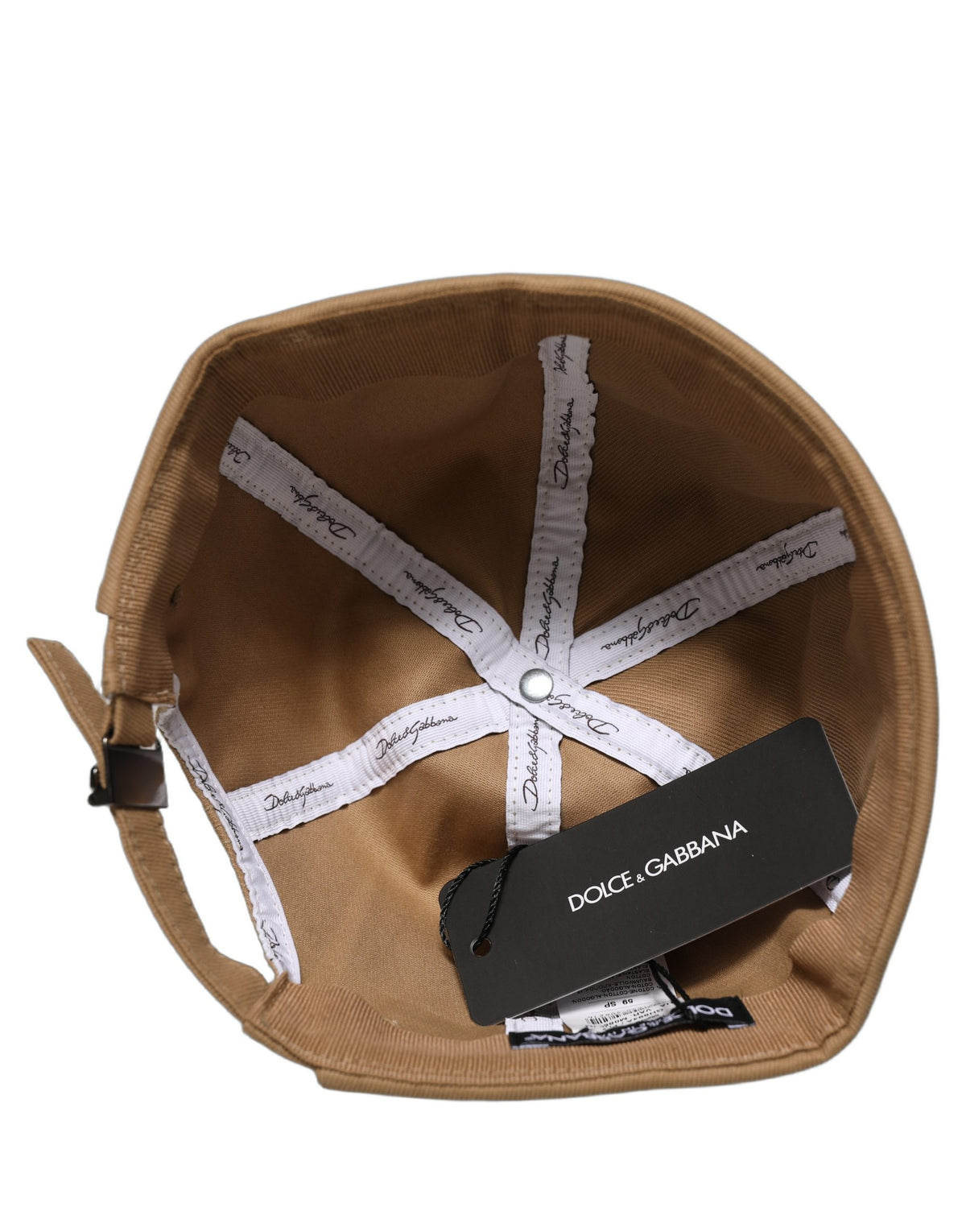 Casquette Docker sans bords en coton kaki Dolce & Gabbana Homme