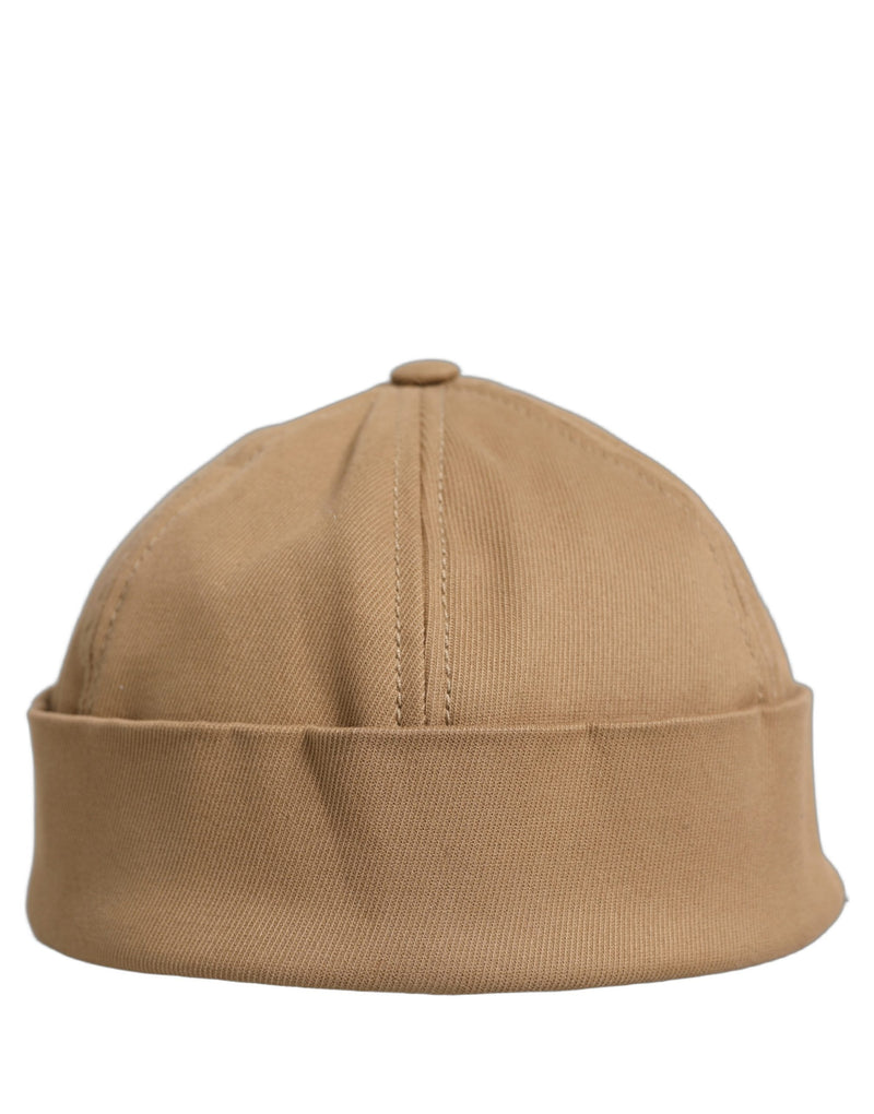 Casquette Docker sans bords en coton kaki Dolce & Gabbana Homme