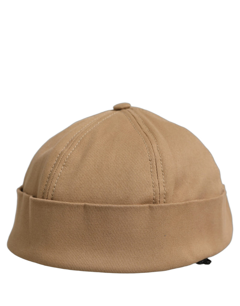 Casquette Docker sans bords en coton kaki Dolce & Gabbana Homme