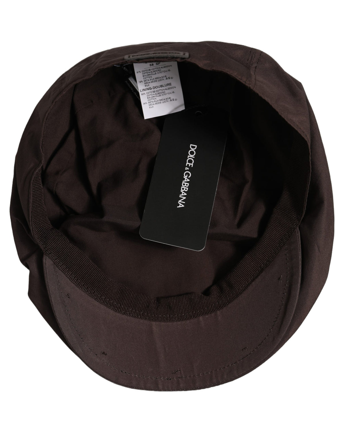 Dolce & Gabbana Casquette Gavroche Homme Marron en Coton