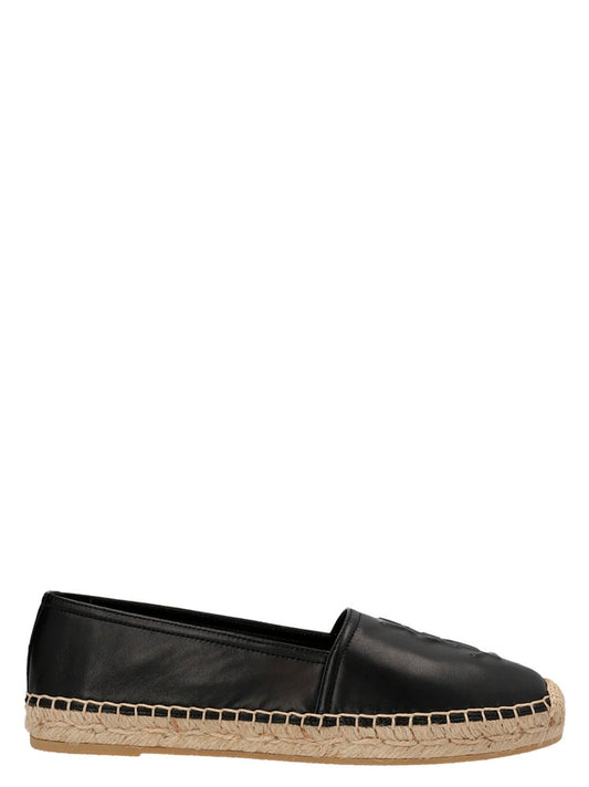 Espadrilles Saint Laurent en cuir d'agneau noir