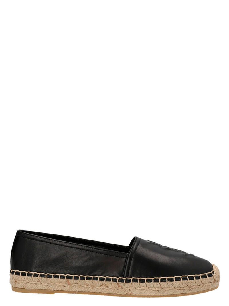 Espadrilles Saint Laurent en cuir d'agneau noir