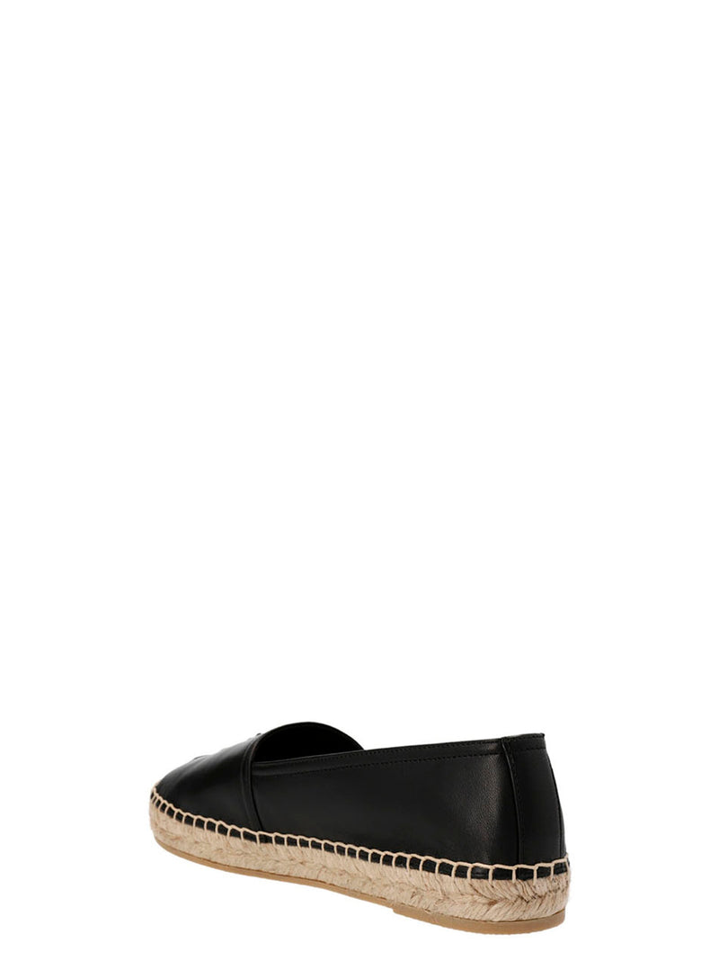 Espadrilles Saint Laurent en cuir d'agneau noir