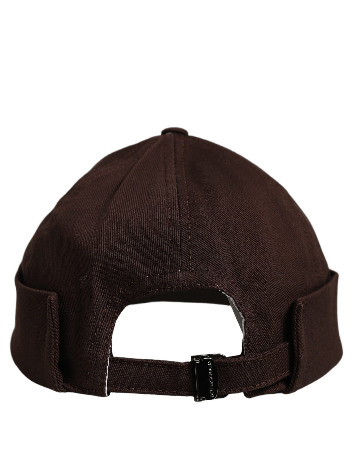 Dolce & Gabbana Casquette Docker Capello Homme en Coton Marron sans Bord