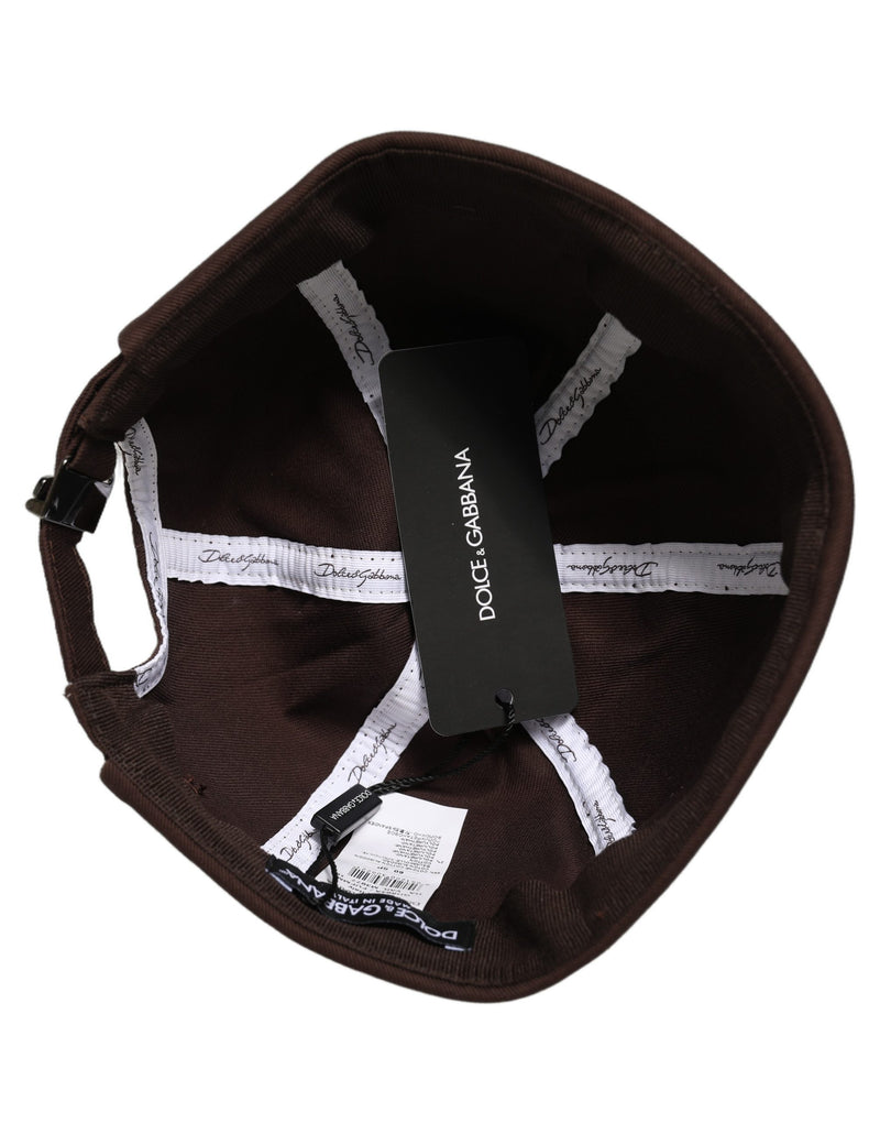 Dolce & Gabbana Men Brown Cotton Docker Capello Brimless Hat