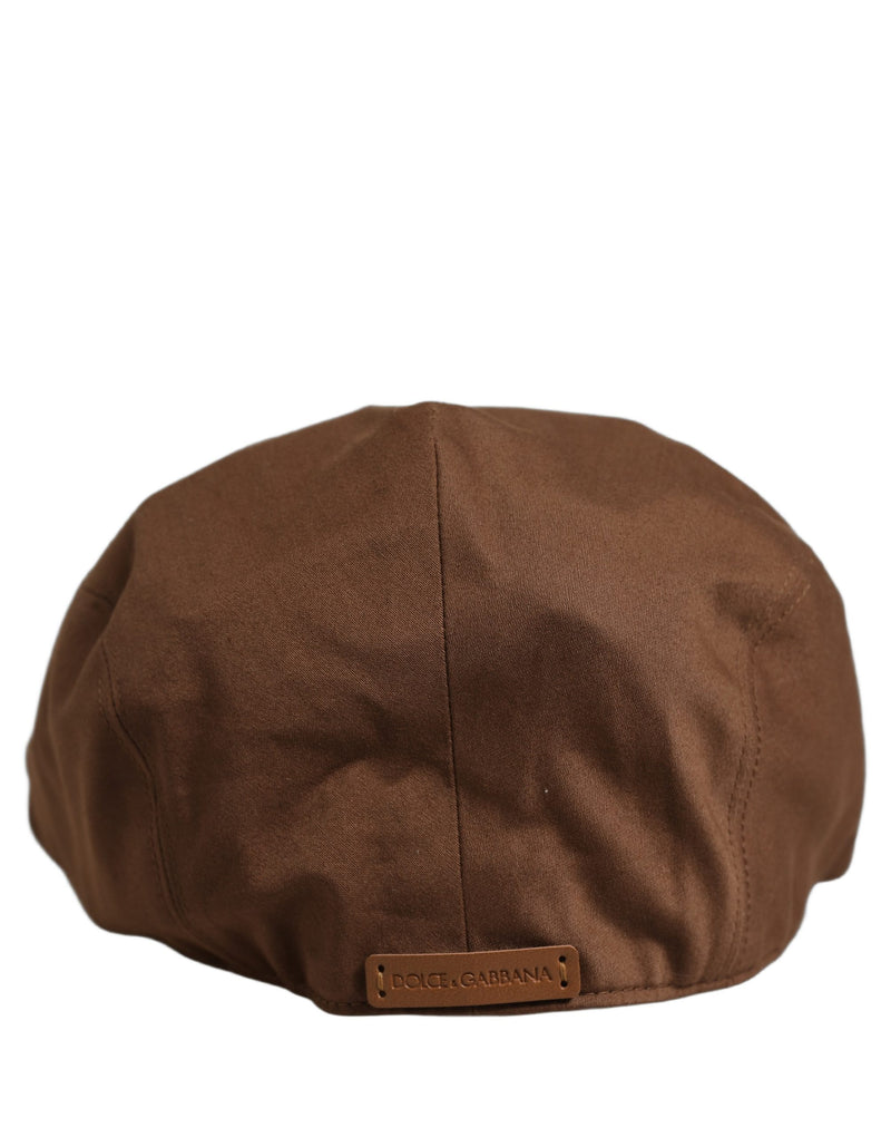 Dolce & Gabbana Casquette Gavroche Homme Marron en Coton