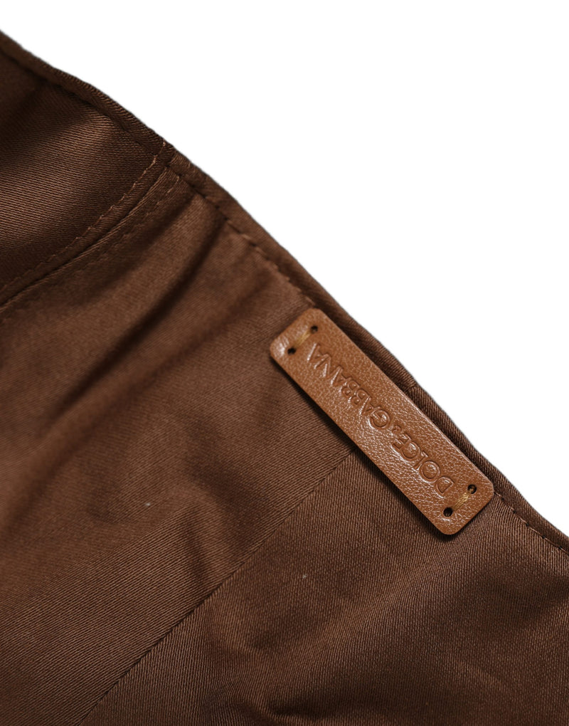 Dolce & Gabbana Casquette Gavroche Homme Marron en Coton