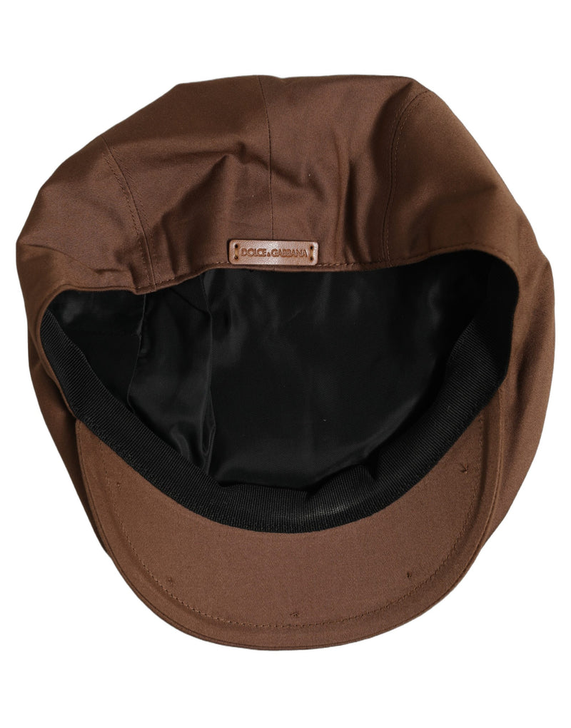 Dolce & Gabbana Casquette Gavroche Homme Marron en Coton
