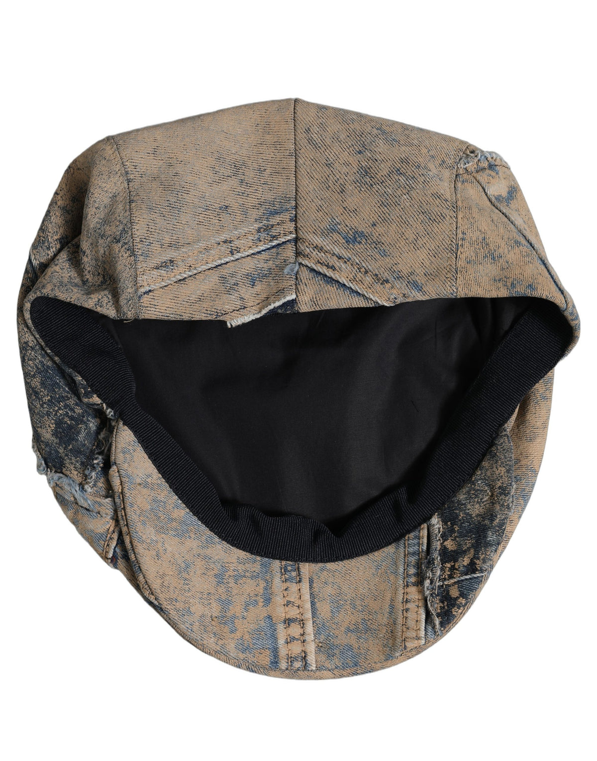 Casquette gavroche en jean de coton marron Dolce & Gabbana