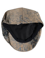 Casquette gavroche en jean de coton marron Dolce & Gabbana