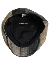 Casquette gavroche en jean de coton marron Dolce & Gabbana