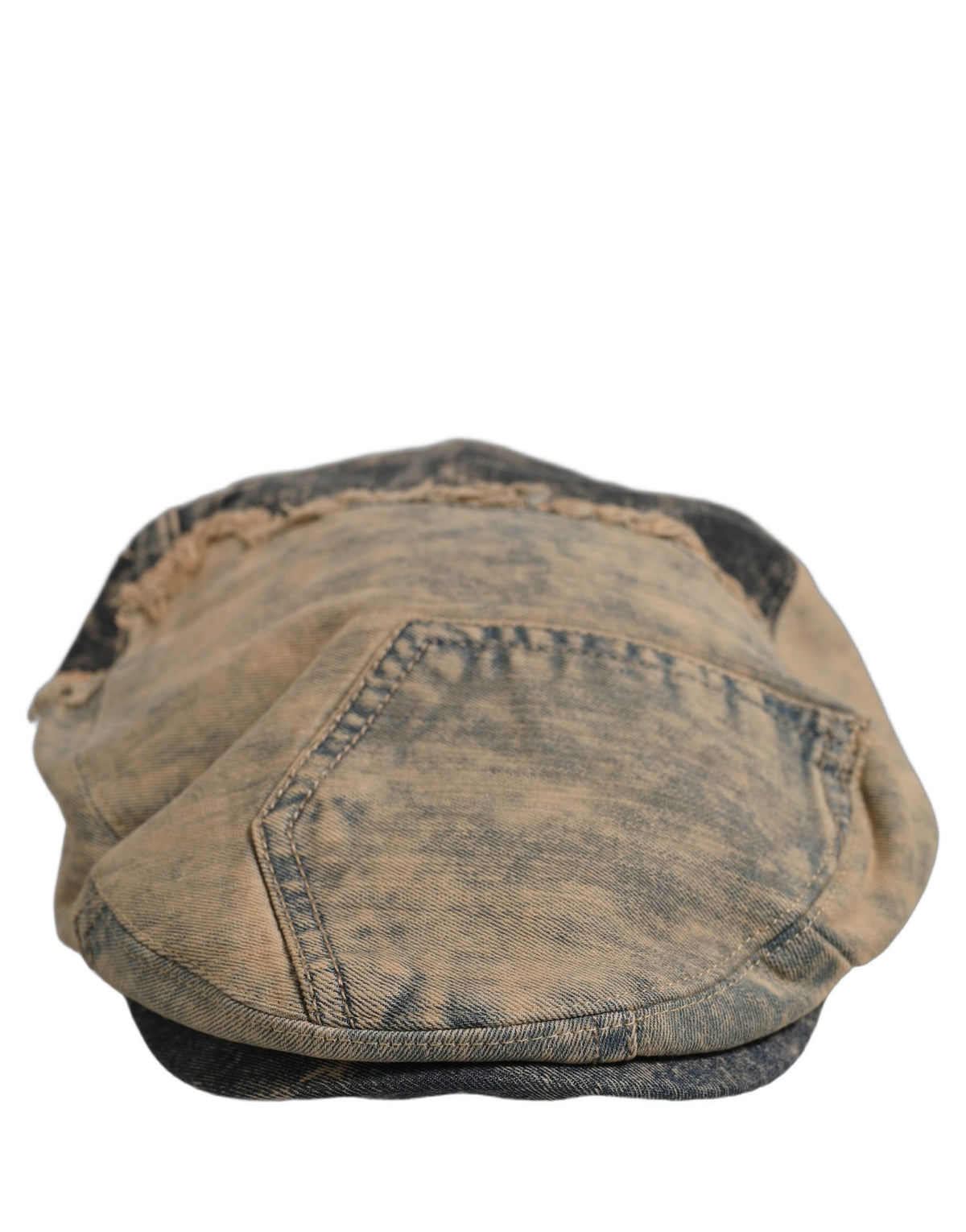 Casquette gavroche en jean de coton marron Dolce & Gabbana
