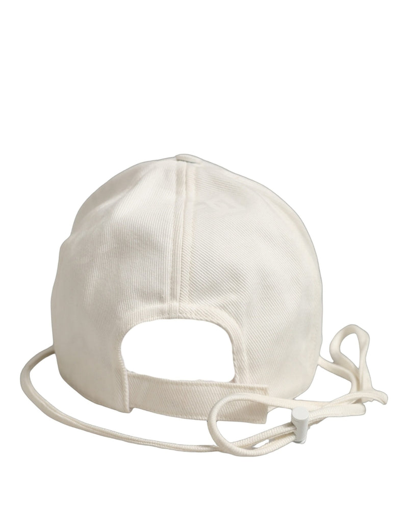 Dolce & Gabbana Men White Cotton Stretch Baseball Capello Hat