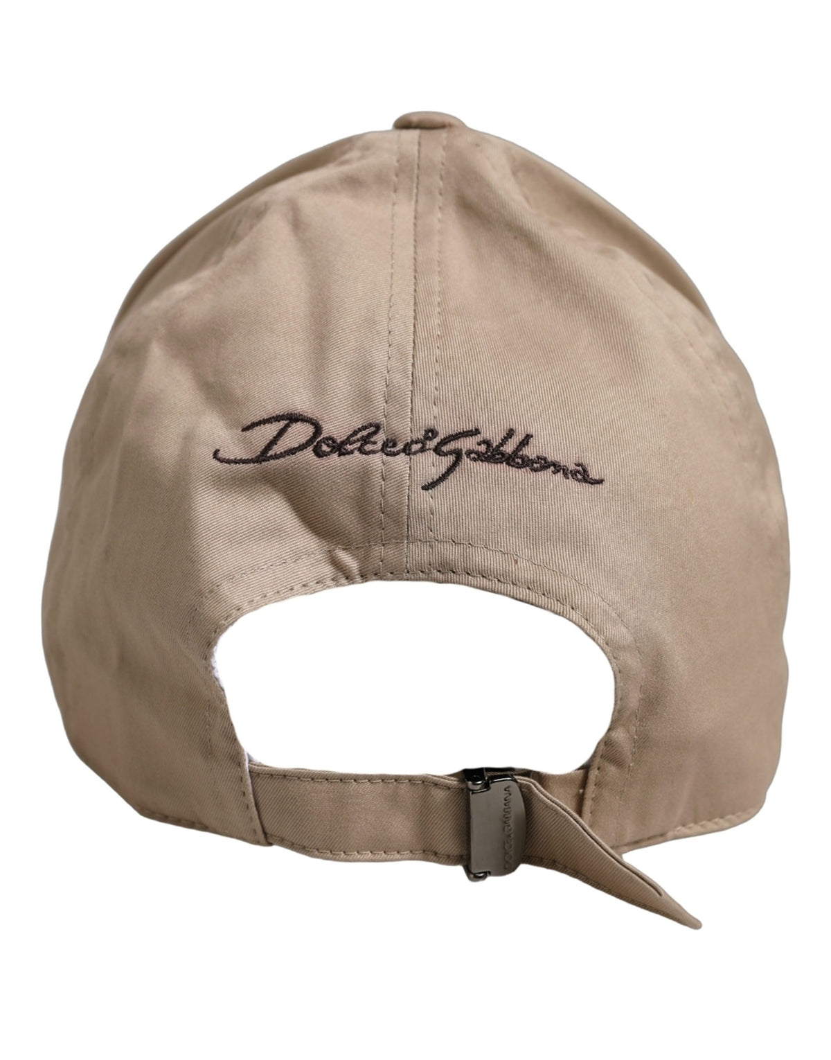 Casquette de baseball Dolce & Gabbana pour homme en coton stretch beige