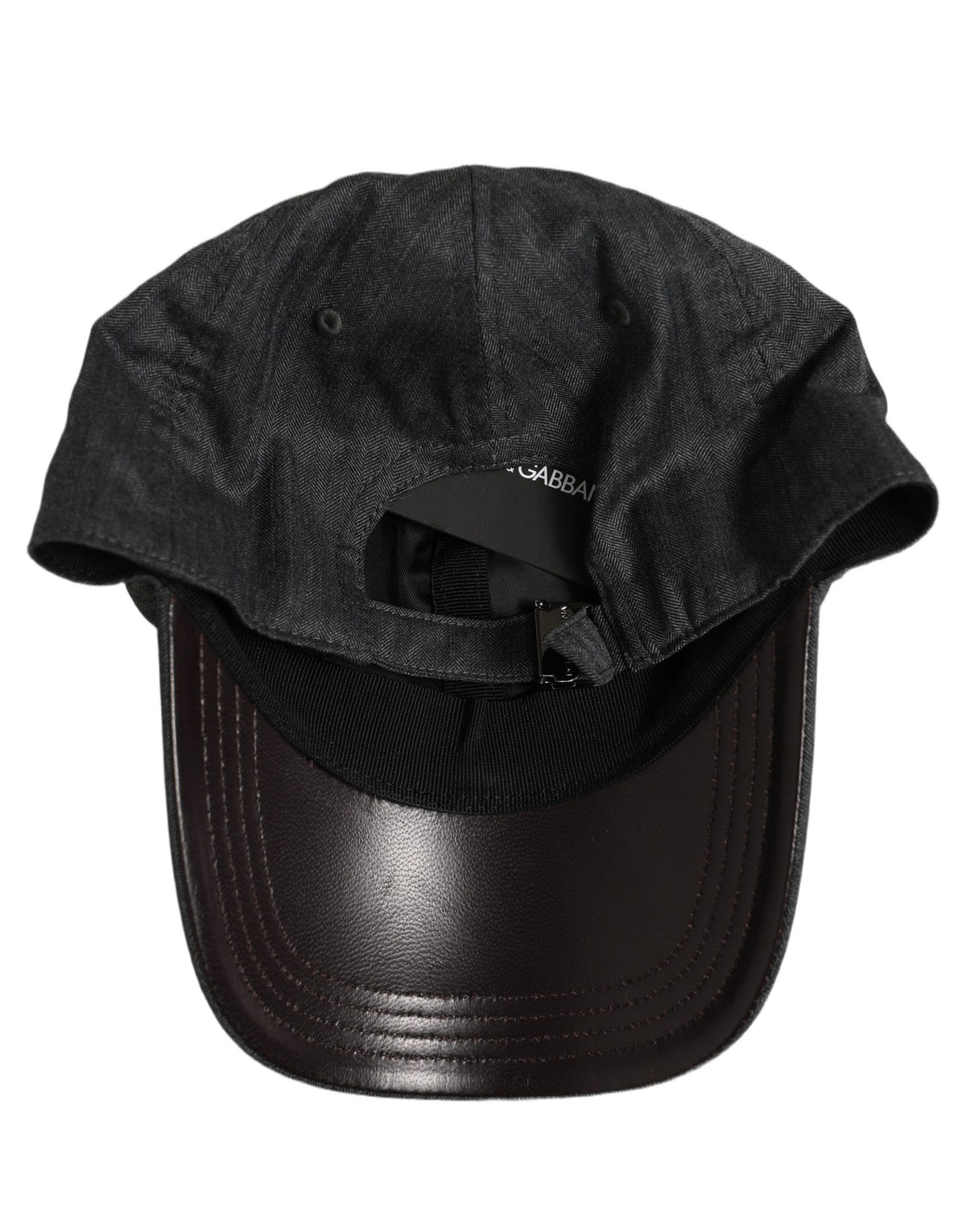 Casquette de baseball en chevrons gris foncé pour homme Dolce & Gabbana