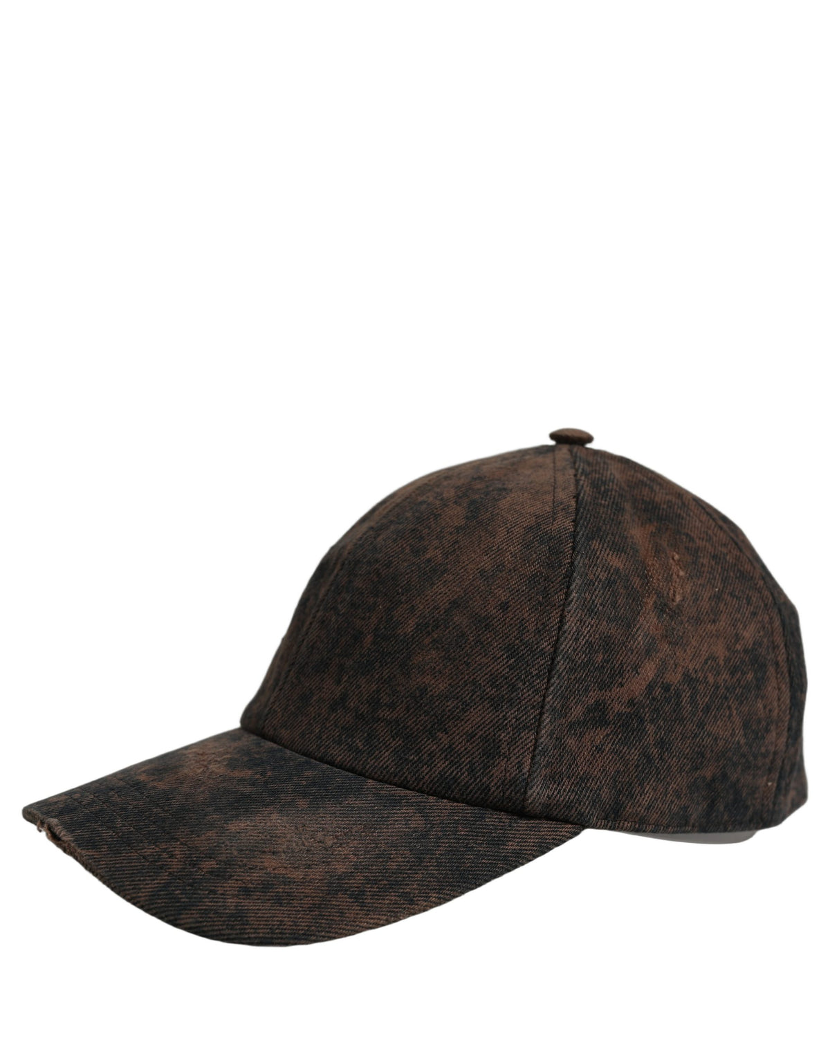 Dolce & Gabbana Homme Casquette de Baseball Marron en Coton Vieilli