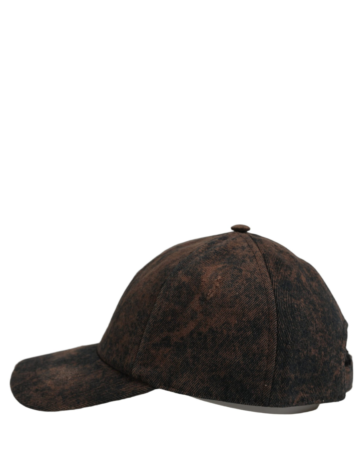 Dolce & Gabbana Homme Casquette de Baseball Marron en Coton Vieilli