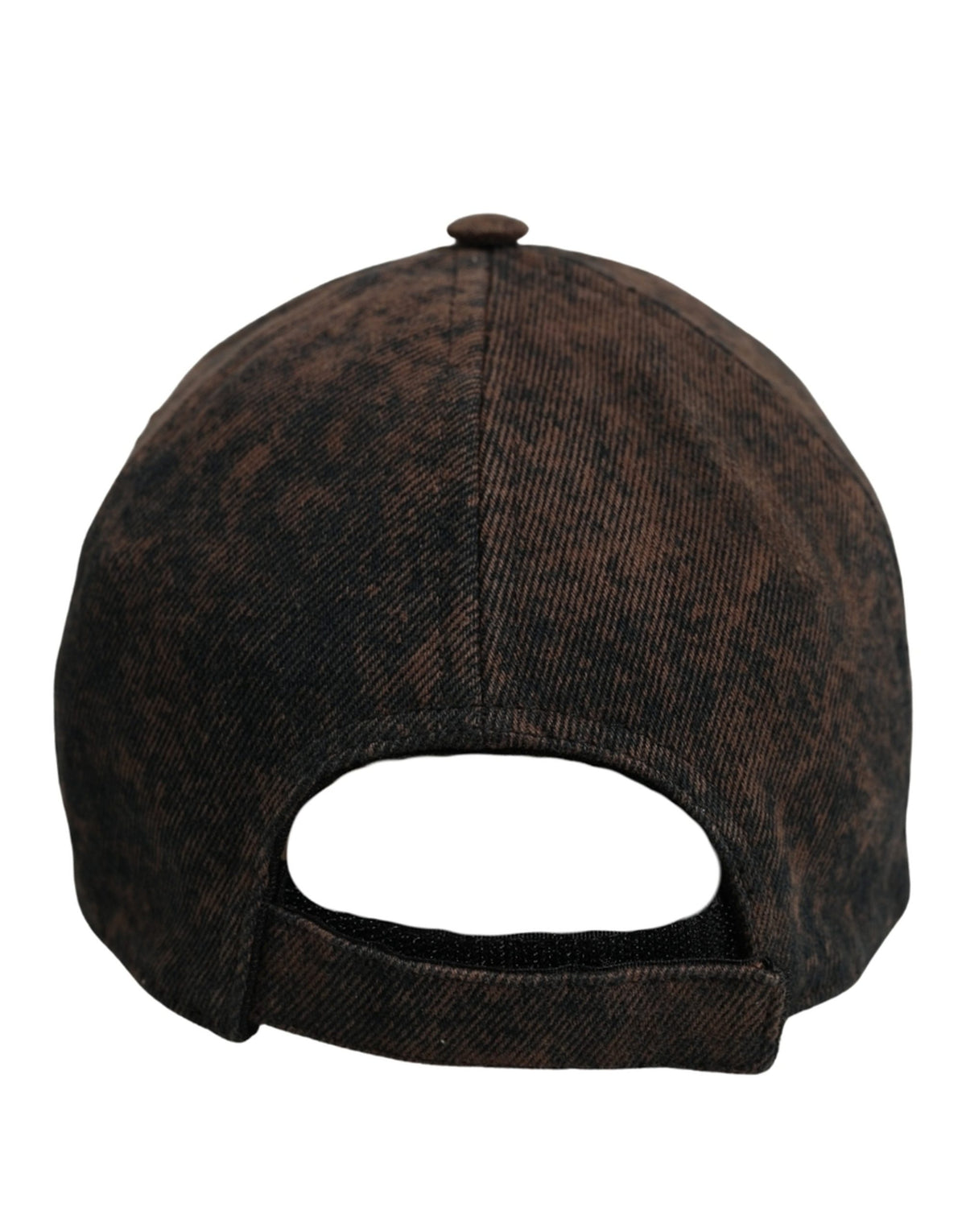 Dolce & Gabbana Homme Casquette de Baseball Marron en Coton Vieilli