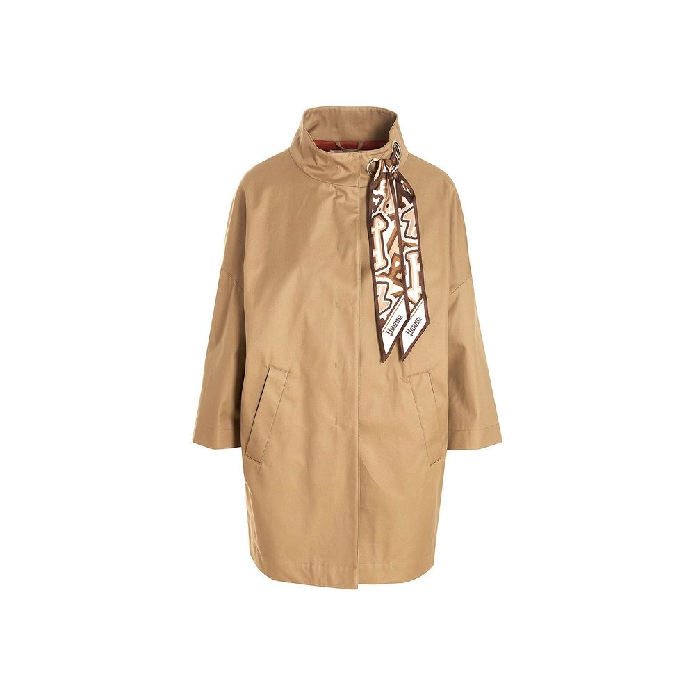Manteau en coton marron Herno