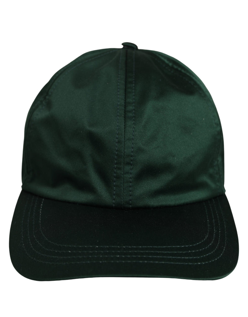 Dolce & Gabbana Men Deep Green Cotton Baseball Cap 6 Panels Hat