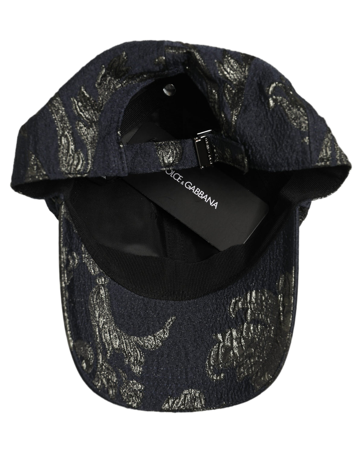 Casquette de baseball en coton Barocco noir à motif floral Dolce & Gabbana pour homme