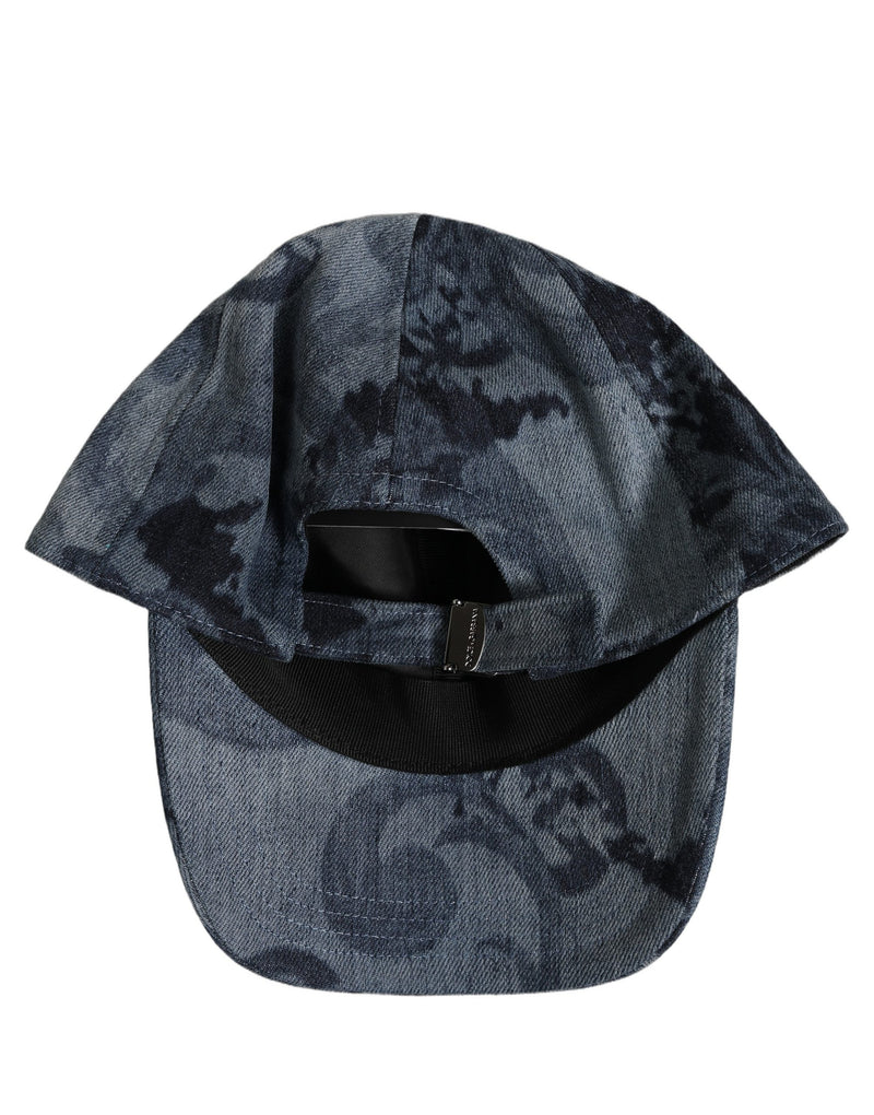 Casquette de baseball en coton bleu Dolce & Gabbana pour homme avec logo imprimé