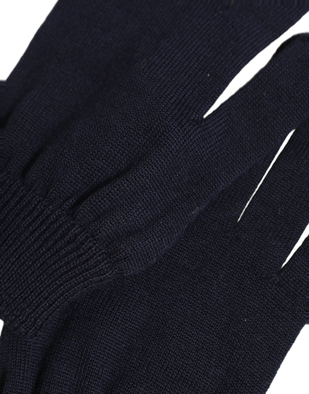 Dolce & Gabbana Homme Gants d'Hiver en Cachemire Tricoté Bleu Foncé