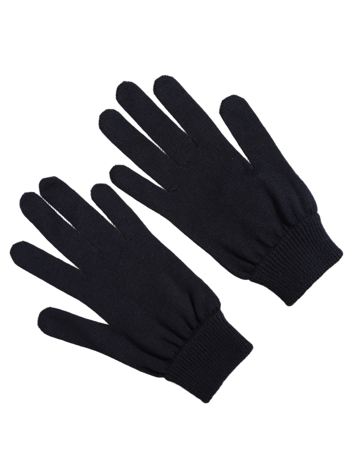 Dolce & Gabbana Homme Gants d'Hiver en Cachemire Tricoté Bleu Foncé
