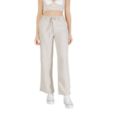 Seul pantalon décontracté en viscose beige