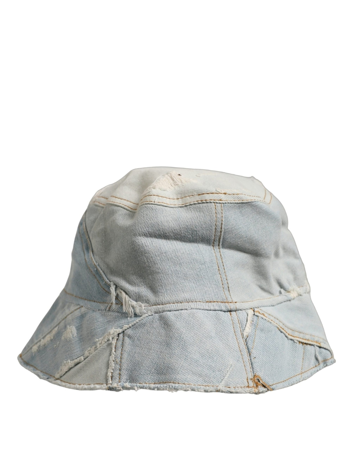 Casquette Bob Dolce & Gabbana Homme en Coton Denim Bleu Patchwork