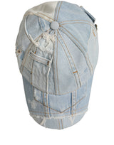 Casquette de baseball en jean de coton patchwork bleu Dolce & Gabbana pour homme