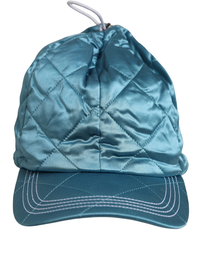 Casquette de baseball matelassée en polyester sarcelle Dolce & Gabbana pour homme