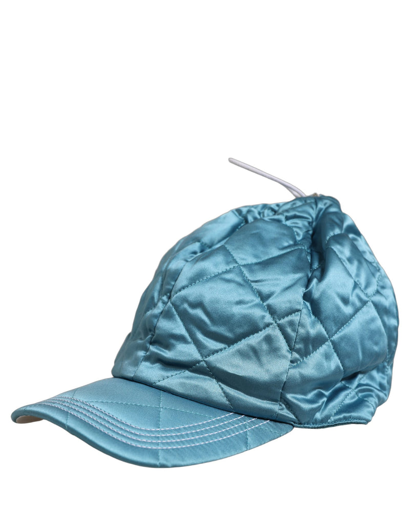 Casquette de baseball matelassée en polyester sarcelle Dolce & Gabbana pour homme