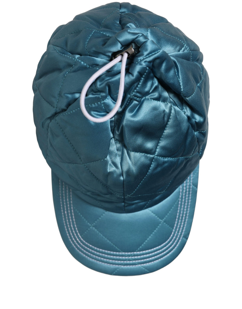 Casquette de baseball matelassée en polyester sarcelle Dolce & Gabbana pour homme