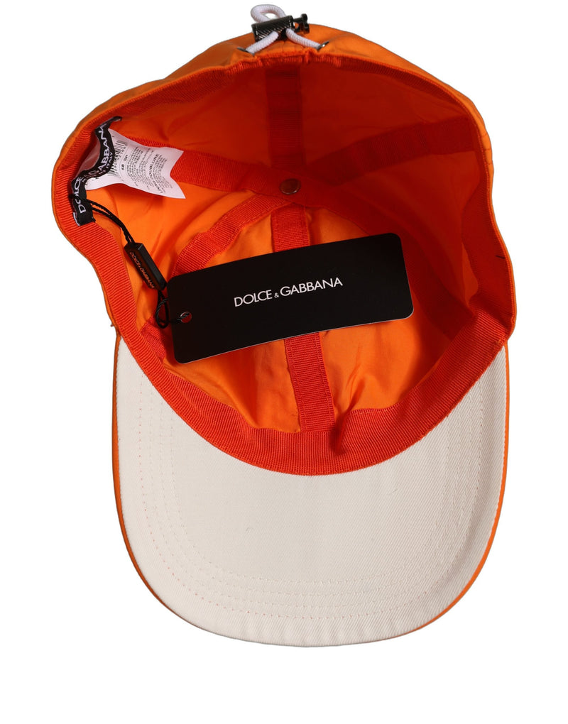 Casquette de baseball homme Dolce & Gabbana en polyester orange 6 panneaux