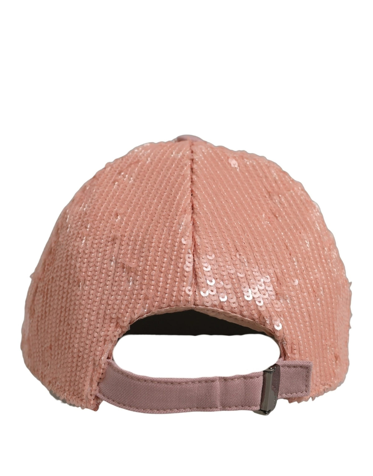 Casquette de baseball à 6 panneaux Dolce & Gabbana pour homme en coton rose et sequins
