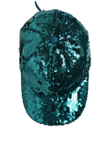 Casquette de baseball Dolce & Gabbana pour homme en coton vert à sequins, 6 panneaux