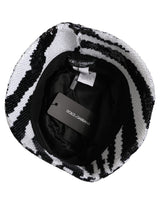 Casquette Bob Dolce & Gabbana Homme Noir Blanc Zèbre Paillettes