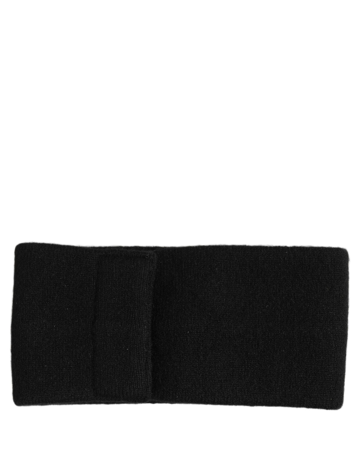 Dolce & Gabbana Bandeau Homme Noir Cachemire Maille Logo Taille Unique