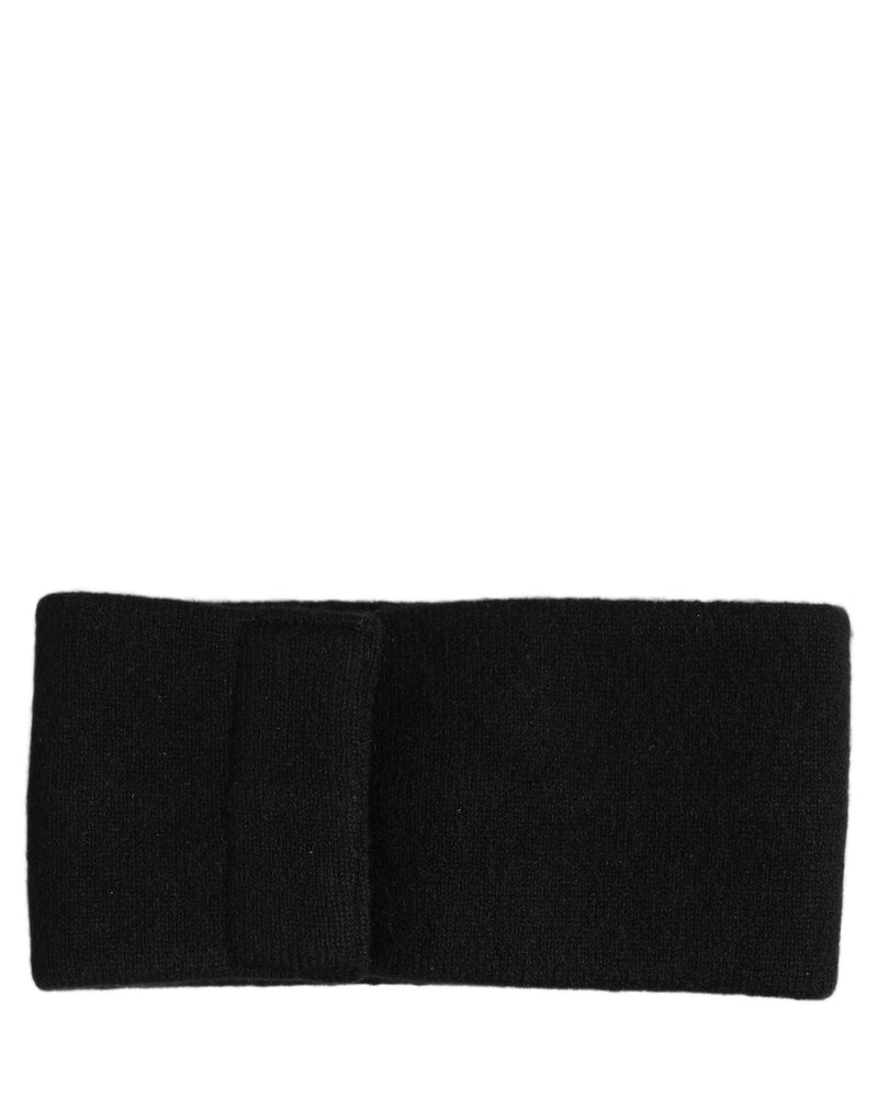 Dolce & Gabbana Bandeau Homme Noir Cachemire Maille Logo Taille Unique