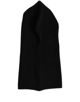 Dolce & Gabbana Homme Cagoule Bonnet Écharpe en Laine Noir Tricot Côtelé Taille Unique